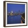 City Skyline at Dusk, London, England, UK-Roy Rainford-Framed Photographic Print