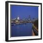 City Skyline at Dusk, London, England, UK-Roy Rainford-Framed Photographic Print