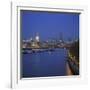 City Skyline at Dusk, London, England, UK-Roy Rainford-Framed Photographic Print