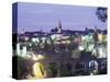 City Skyline at Dusk, Luxembourg City, Luxembourg, Europe-Gavin Hellier-Stretched Canvas