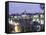 City Skyline at Dusk, Luxembourg City, Luxembourg, Europe-Gavin Hellier-Framed Stretched Canvas