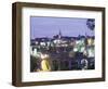 City Skyline at Dusk, Luxembourg City, Luxembourg, Europe-Gavin Hellier-Framed Photographic Print