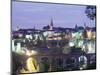 City Skyline at Dusk, Luxembourg City, Luxembourg, Europe-Gavin Hellier-Mounted Photographic Print