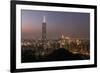 City Skyline at Dusk, Taipei, Taiwan-Paul Souders-Framed Photographic Print