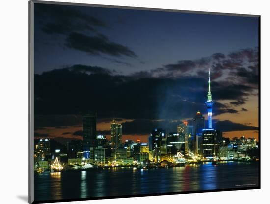 City Skyline at Night, Auckland, North Island, New Zealand, Pacific-Neale Clarke-Mounted Photographic Print