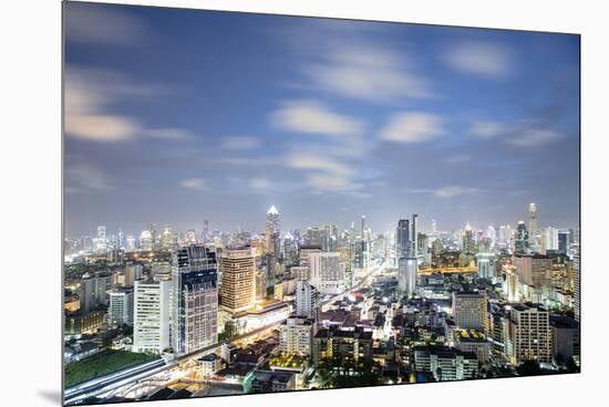 City Skyline at Night, Bangkok, Thailand, Southeast Asia, Asia-Alex Robinson-Mounted Premium Photographic Print