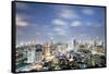 City Skyline at Night, Bangkok, Thailand, Southeast Asia, Asia-Alex Robinson-Framed Stretched Canvas