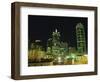 City Skyline at Night, Dallas, Texas, United States of America, North America-Rennie Christopher-Framed Photographic Print