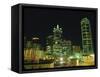 City Skyline at Night, Dallas, Texas, United States of America, North America-Rennie Christopher-Framed Stretched Canvas