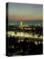 City Skyline at Night, Florence, Tuscany, Italy-Lee Frost-Stretched Canvas
