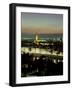 City Skyline at Night, Florence, Tuscany, Italy-Lee Frost-Framed Photographic Print