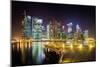 City Skyline at Night, Marina Bay, Singapore, Southeast Asia, Asia-Gavin Hellier-Mounted Photographic Print