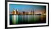 City Skyline at Night, San Diego, California, USA-null-Framed Photographic Print