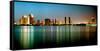 City Skyline at Night, San Diego, California, USA-null-Framed Stretched Canvas