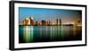 City Skyline at Night, San Diego, California, USA-null-Framed Photographic Print