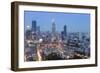 City skyline at night showing the Bitexco tower, Ho Chi Minh City (Saigon), Vietnam, Indochina, Sou-Alex Robinson-Framed Photographic Print