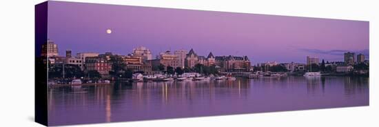 City Skyline at Night, Victoria, British Columbia, Canada-null-Stretched Canvas