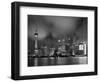 City Skyline at Night with Oriental Pearl Tower and Pudong Skyscrapers across the Huangpu River, Sh-Neale Clark-Framed Photographic Print