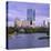 City Skyline at Sunset, Boston, Massachusetts, New England, USA-Roy Rainford-Stretched Canvas