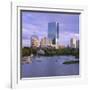 City Skyline at Sunset, Boston, Massachusetts, New England, USA-Roy Rainford-Framed Photographic Print