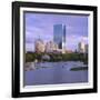 City Skyline at Sunset, Boston, Massachusetts, New England, USA-Roy Rainford-Framed Photographic Print