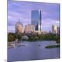 City Skyline at Sunset, Boston, Massachusetts, New England, USA-Roy Rainford-Mounted Photographic Print