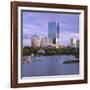 City Skyline at Sunset, Boston, Massachusetts, New England, USA-Roy Rainford-Framed Photographic Print