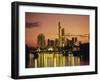 City Skyline at Sunset, Frankfurt-Am-Main, Hessen, Germany, Europe-Roy Rainford-Framed Photographic Print