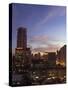 City Skyline at Sunset, Makati Business District, Manila, Philippines, Southeast Asia-Kober Christian-Stretched Canvas