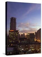 City Skyline at Sunset, Makati Business District, Manila, Philippines, Southeast Asia-Kober Christian-Stretched Canvas