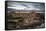 City Skyline at Sunset, Toledo, Castile La Mancha, Spain-Stefano Politi Markovina-Framed Stretched Canvas