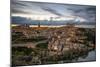 City Skyline at Sunset, Toledo, Castile La Mancha, Spain-Stefano Politi Markovina-Mounted Photographic Print