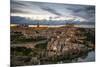 City Skyline at Sunset, Toledo, Castile La Mancha, Spain-Stefano Politi Markovina-Mounted Photographic Print