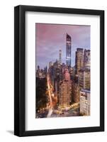 City Skyline at Sunset with Autumn Colors at Central Park, Manhattan, New York, USA-Stefano Politi Markovina-Framed Photographic Print