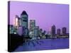 City Skyline, Brisbane, Queensland, Australia-Steve Vidler-Stretched Canvas