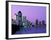 City Skyline, Brisbane, Queensland, Australia-Steve Vidler-Framed Photographic Print