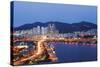 City Skyline, Busan, South Korea, Asia-Christian Kober-Stretched Canvas