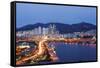 City Skyline, Busan, South Korea, Asia-Christian Kober-Framed Stretched Canvas