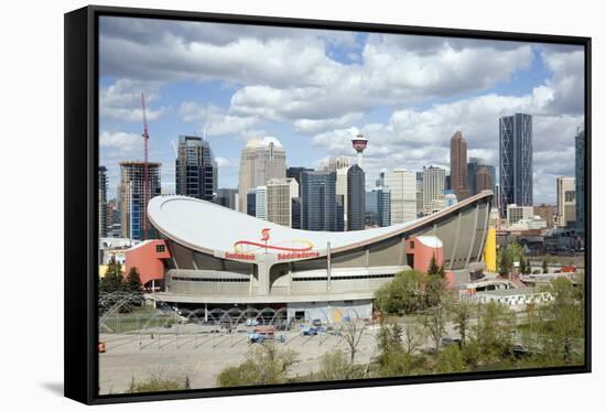 City Skyline, Calgary, Alberta, Canada, North America-Philip Craven-Framed Stretched Canvas