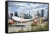 City Skyline, Calgary, Alberta, Canada, North America-Philip Craven-Framed Stretched Canvas