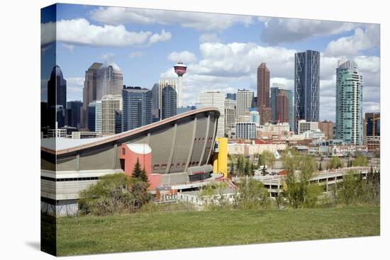 City Skyline, Calgary, Alberta, Canada, North America-Philip Craven-Stretched Canvas