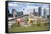 City Skyline, Calgary, Alberta, Canada, North America-Philip Craven-Framed Stretched Canvas