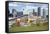 City Skyline, Calgary, Alberta, Canada, North America-Philip Craven-Framed Stretched Canvas