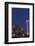 City Skyline Dusk with Elitch Gardens Theme Park Tower, Denver, Colorado, USA-Walter Bibikow-Framed Photographic Print
