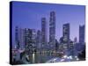 City Skyline, Financial District, Clarke Quay and Singapore River, Singapore-Steve Vidler-Stretched Canvas