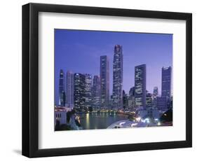 City Skyline, Financial District, Clarke Quay and Singapore River, Singapore-Steve Vidler-Framed Photographic Print