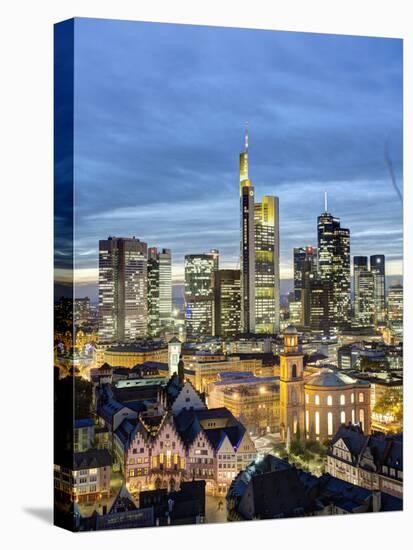 City Skyline, Frankfurt-am-Main, Hessen, Germany-Gavin Hellier-Stretched Canvas