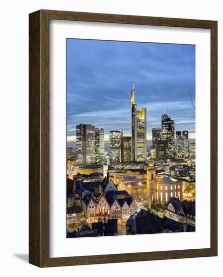 City Skyline, Frankfurt-am-Main, Hessen, Germany-Gavin Hellier-Framed Photographic Print