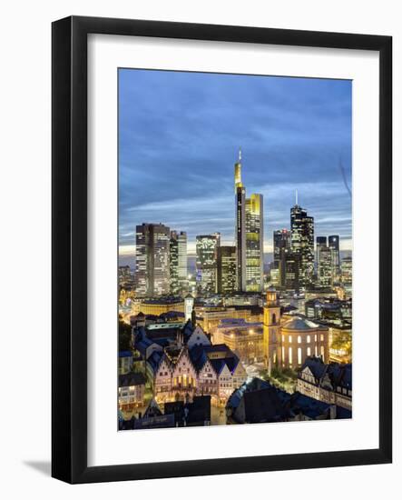 City Skyline, Frankfurt-am-Main, Hessen, Germany-Gavin Hellier-Framed Photographic Print