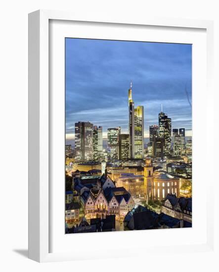 City Skyline, Frankfurt-am-Main, Hessen, Germany-Gavin Hellier-Framed Photographic Print